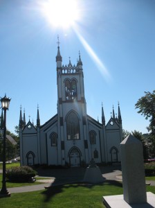 The Anglican Church (as featured in "Simon Birch" the movie inspired by John Irving's "A Prayer for Owen Meany"  - beautifully restored after being burned on Halloween in 2001, I believe).